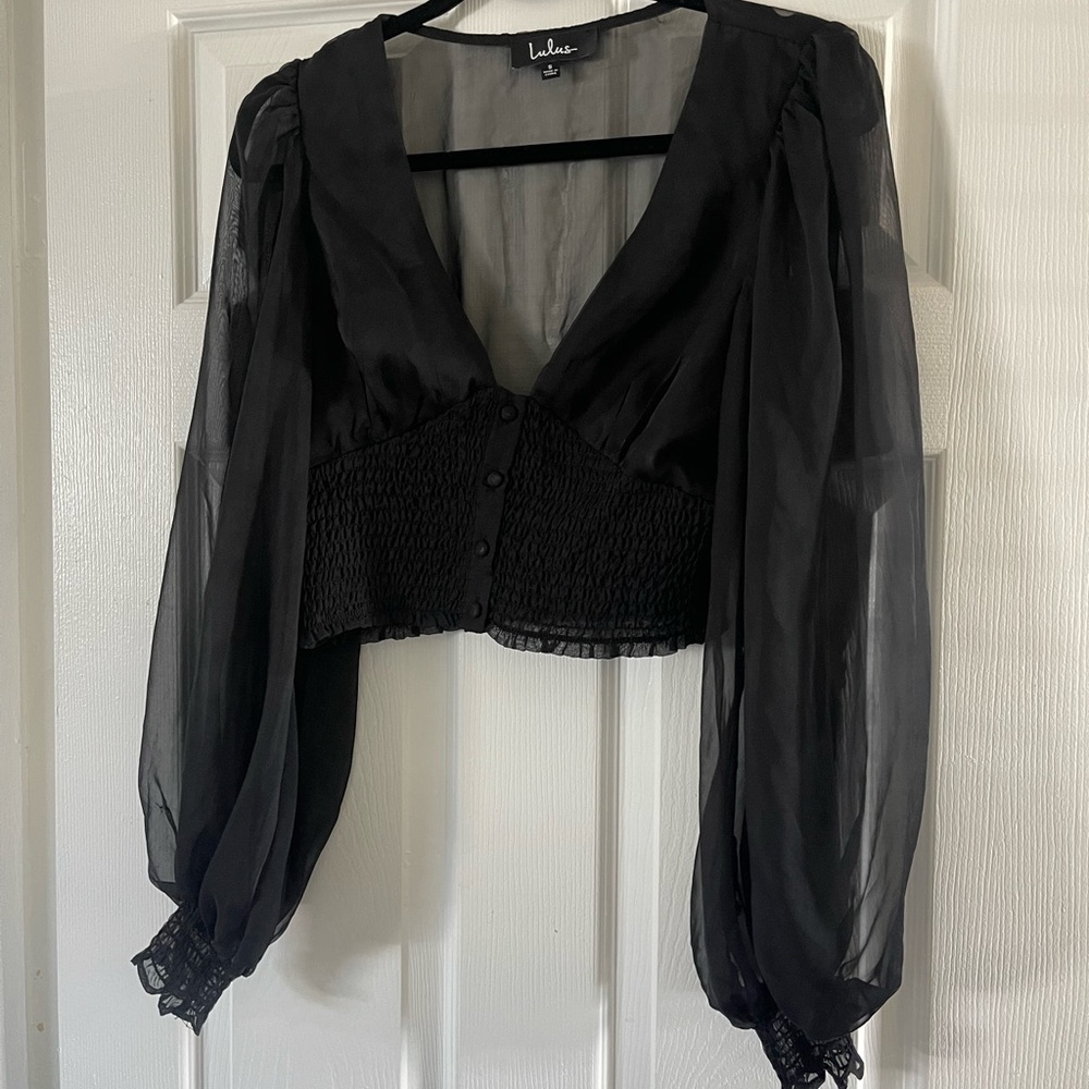 Lulus sheer crop top